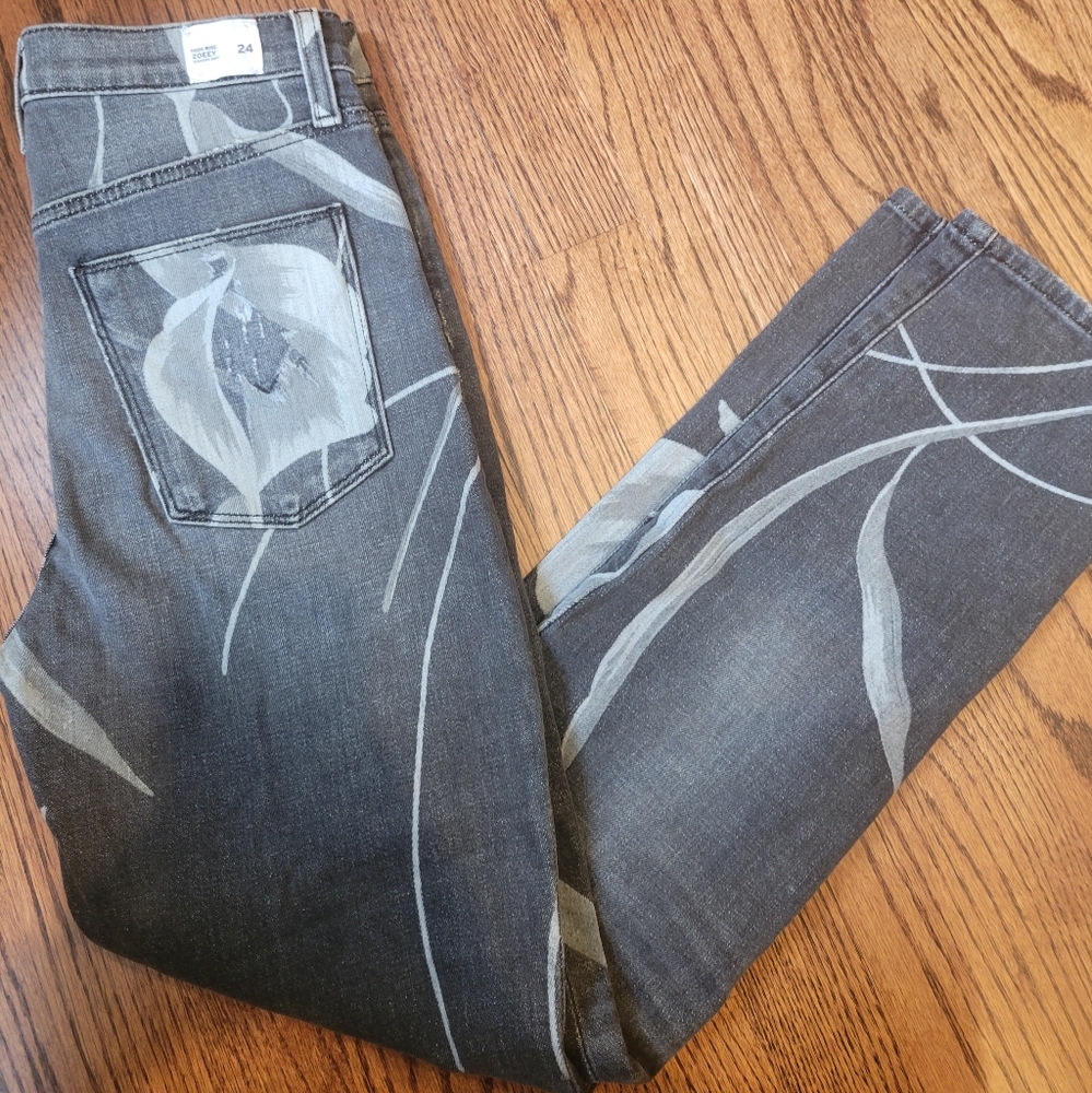 NEW Hudson Floral Jeans 24 Small